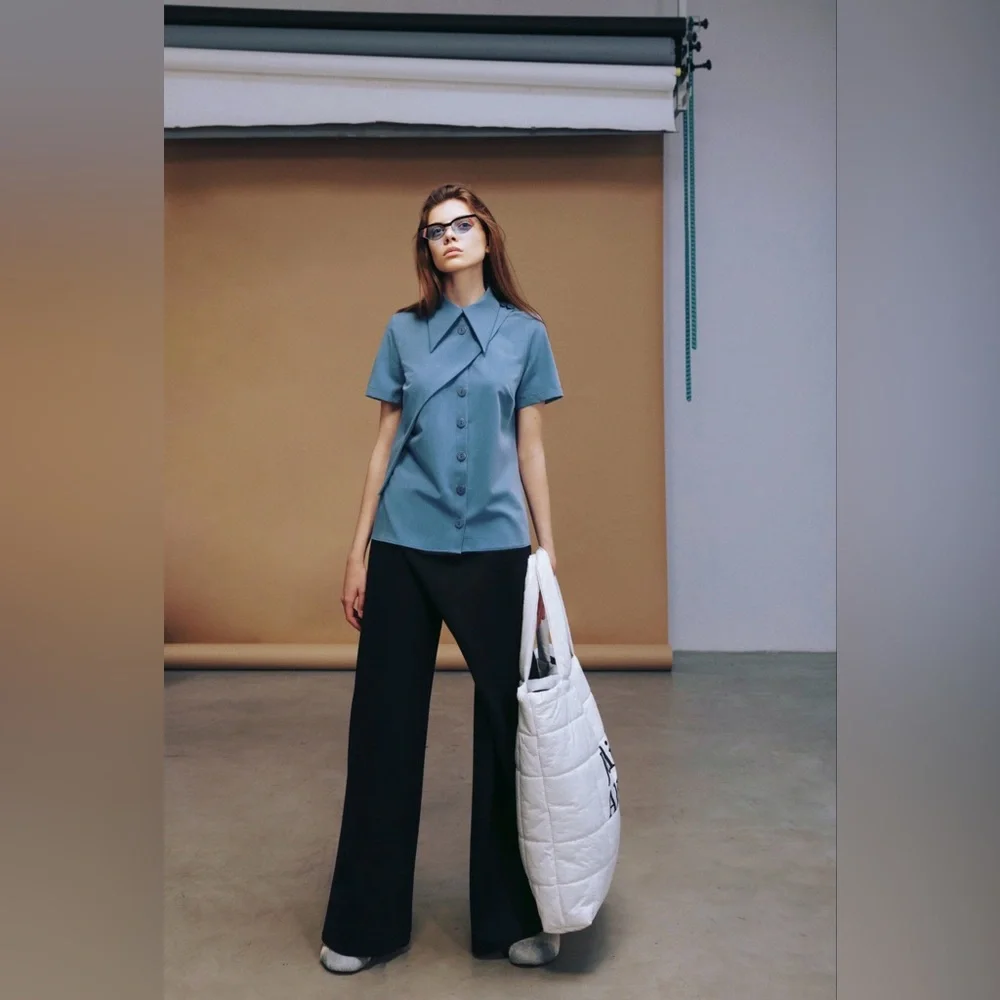 Julia Allert’s Black Wide Leg Trousers Jersey - Picture 3 of 16